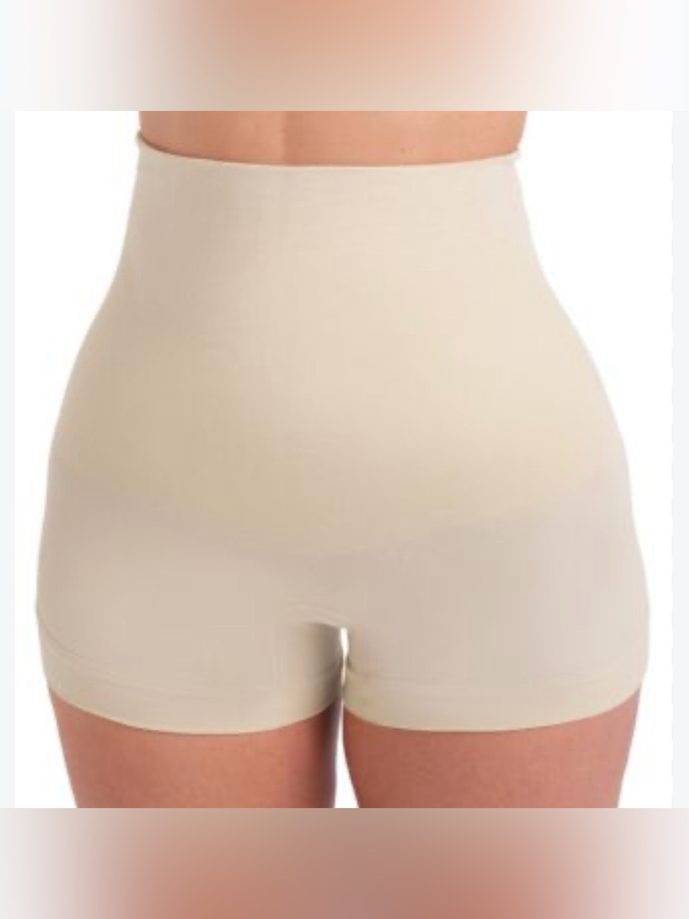 Shapermint Essentials L High-Waist Shaping Boy Short Beige Tummy Control New